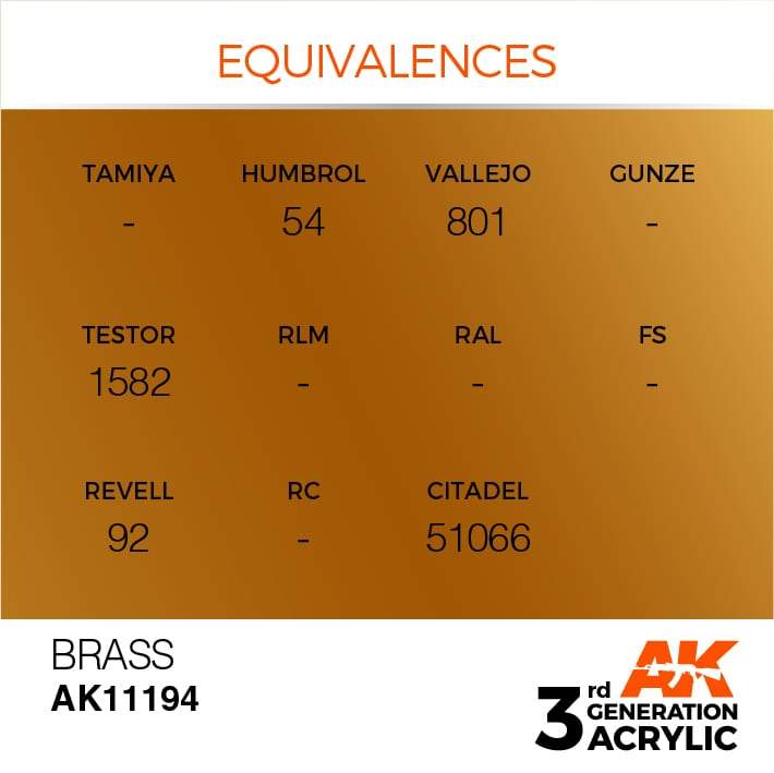 AK Acrylic 3G Metallic - Brass ( AK11194 )