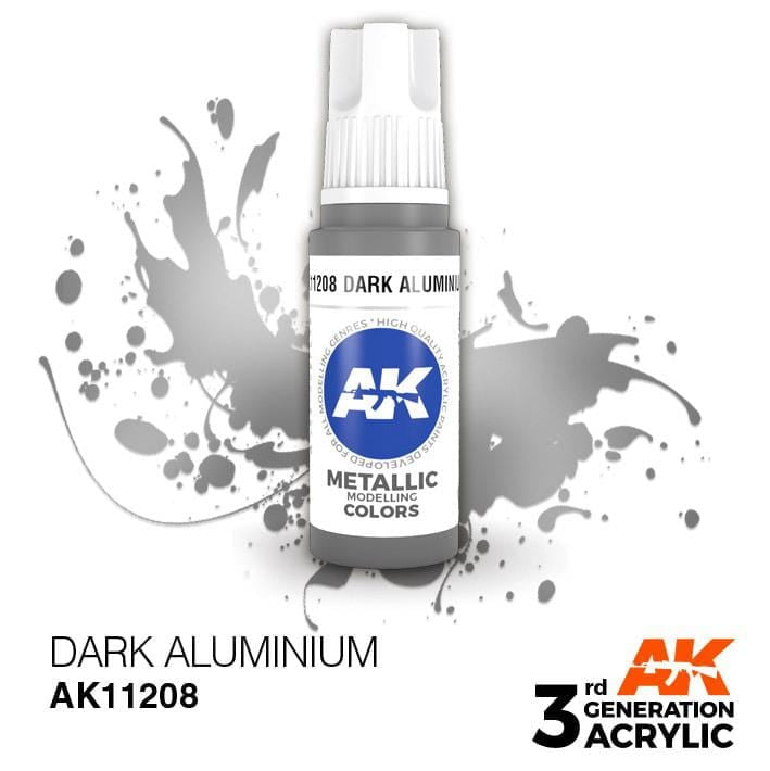 AK Acrylic 3G Metallic - Dark Aluminium ( AK11208 )