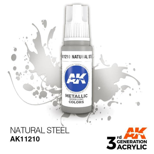 AK Acrylic 3G Metallic - Natural Steel ( AK11210 )