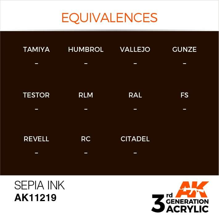 AK Acrylic 3G Ink - Sepia ( AK11219 )