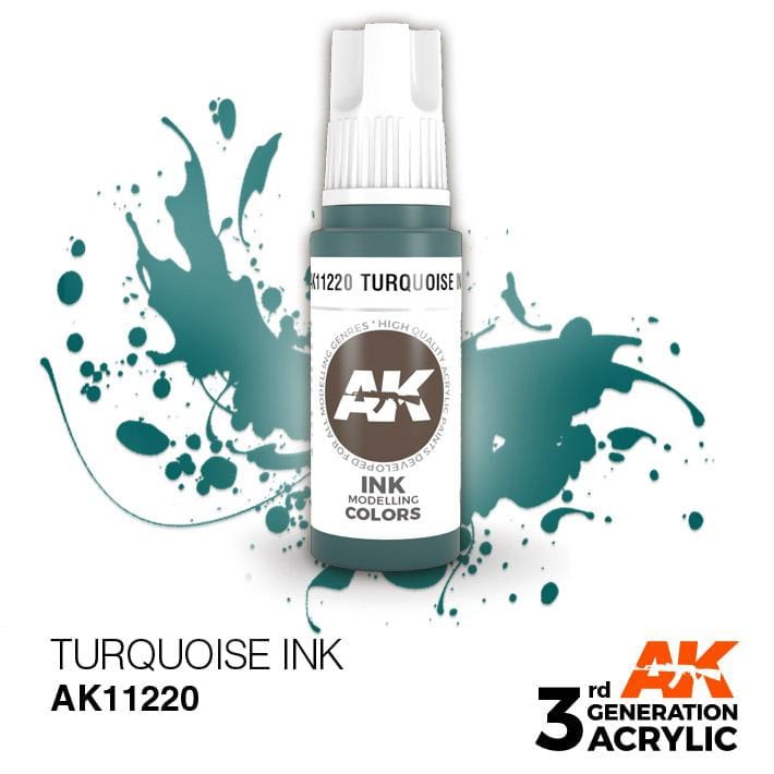 AK Acrylic 3G Ink - Turquoise ( AK11220 )