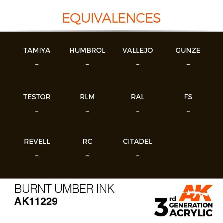 AK Acrylic 3G Ink - Burnt Umber ( AK11229 )