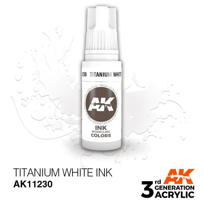 AK Acrylic 3G Ink - Titanium White ( AK11230 )