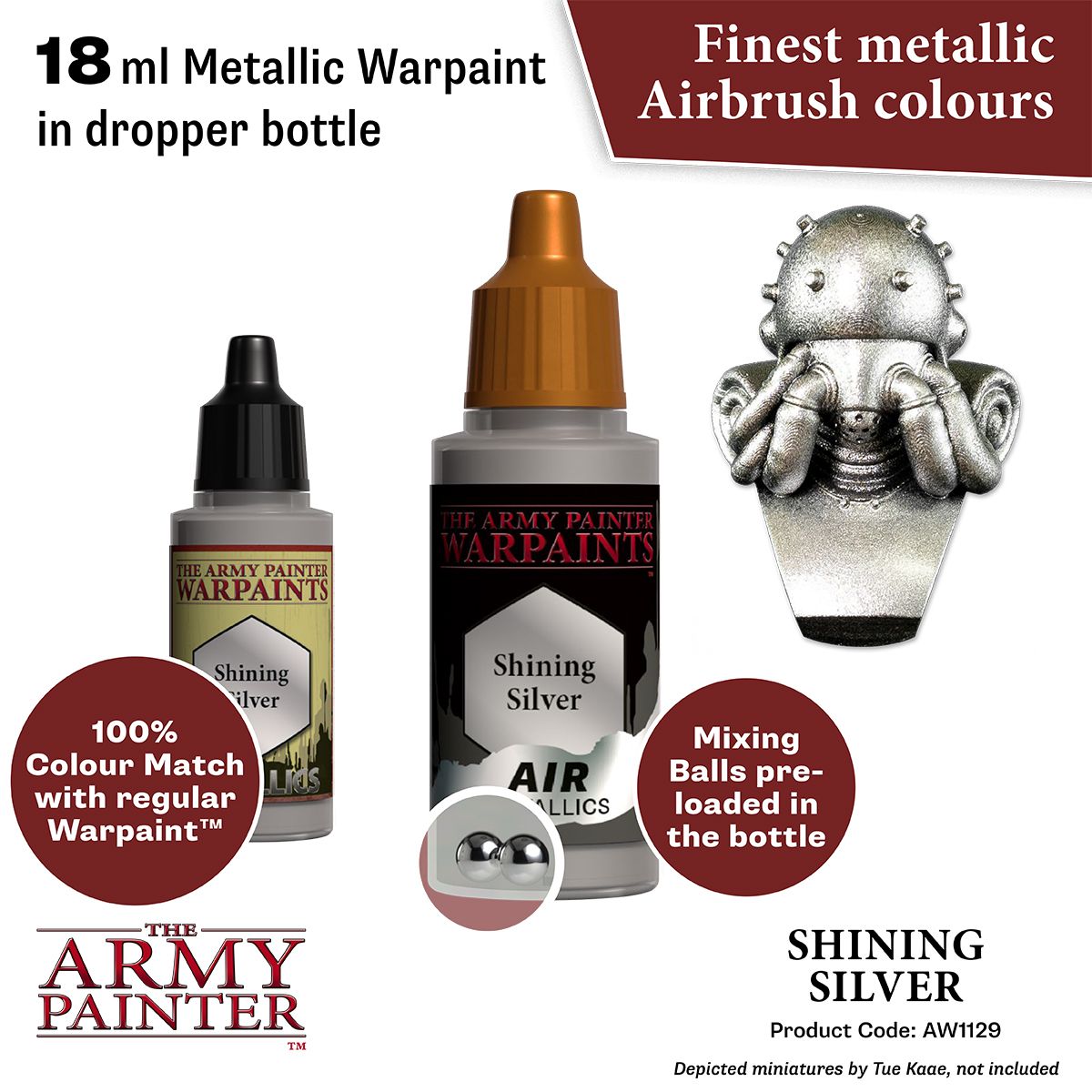 Warpaints Air Metallics: Shining Silver ( AW1129 )