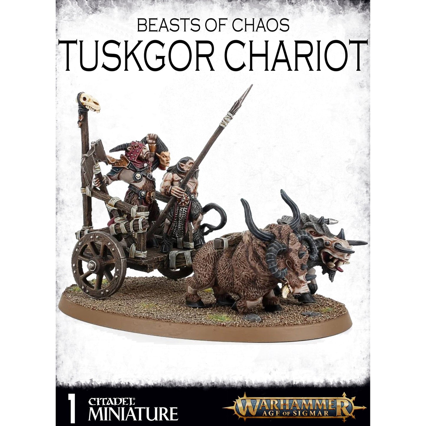 Brayherds Beastmen Tuskgor Chariot ( 6004-W ) - Used