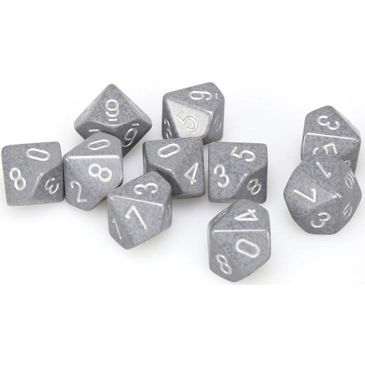 10 D10 Speckled Dice Hi Tech - CHX25140 - Abyss Game Store