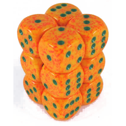 12 D6 Speckled 16mm Dice Lotus - CHX25712 - Abyss Game Store