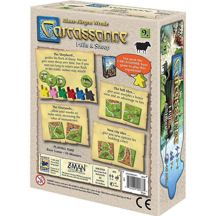 Carcassonne: Exp 9 - Hills & Sheep