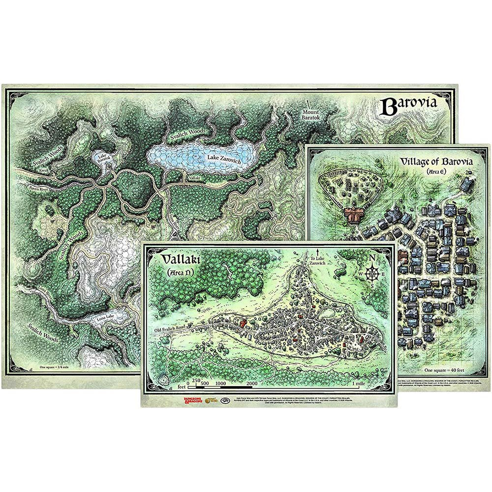 D&D: Game Mat - Curse of Strahd Map Set