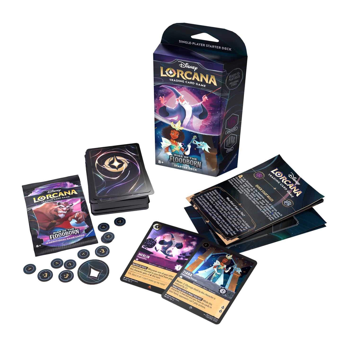 Lorcana: Rise of the Floodborn - Starter Deck: Amethyst & Steel