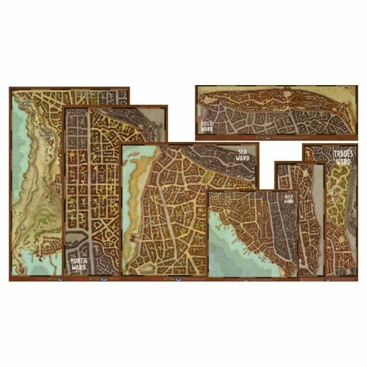 D&D: Game Mat - Waterdeep Ward Map Set