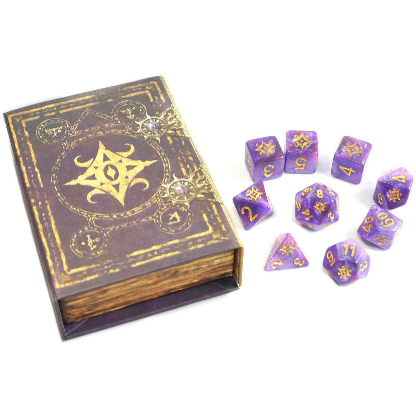 Elder Dice - 9 Polyhedral Dice Set Star of Azathoth - Nebula