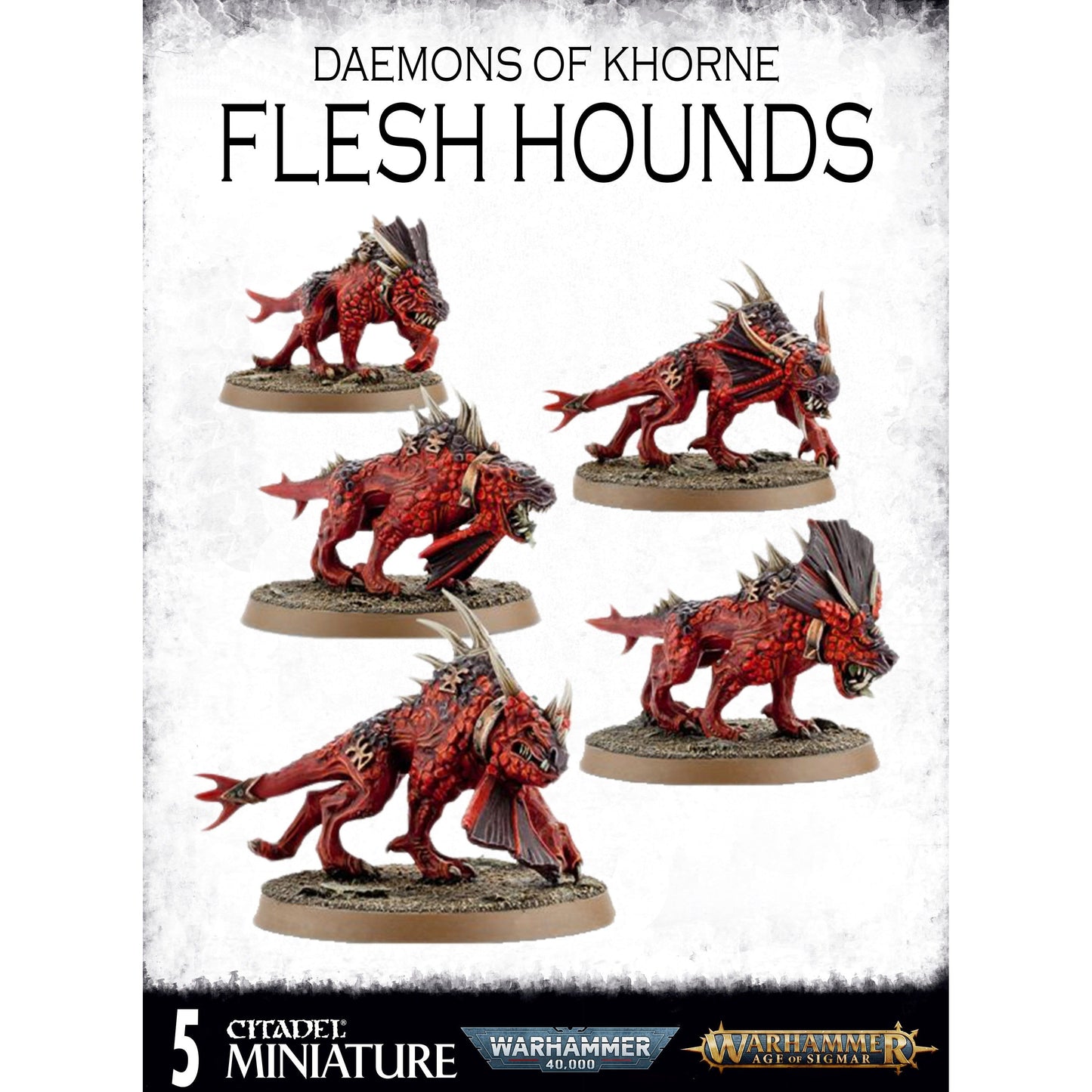 Daemons of Khorne Flesh Hounds (Resin) ( 97-63-R ) - Used