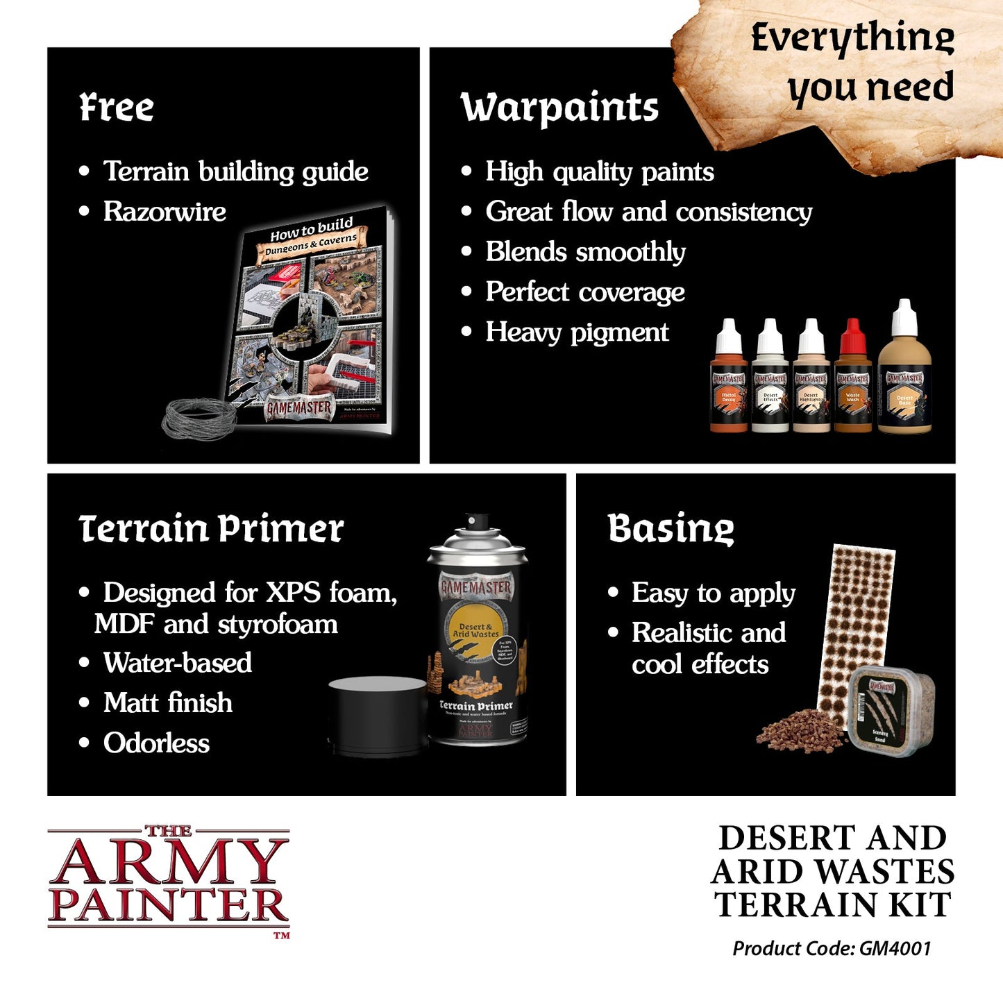 Army Painter Gamemaster - Desert & Arid Wastes Terrain Kit ( GM4001 )