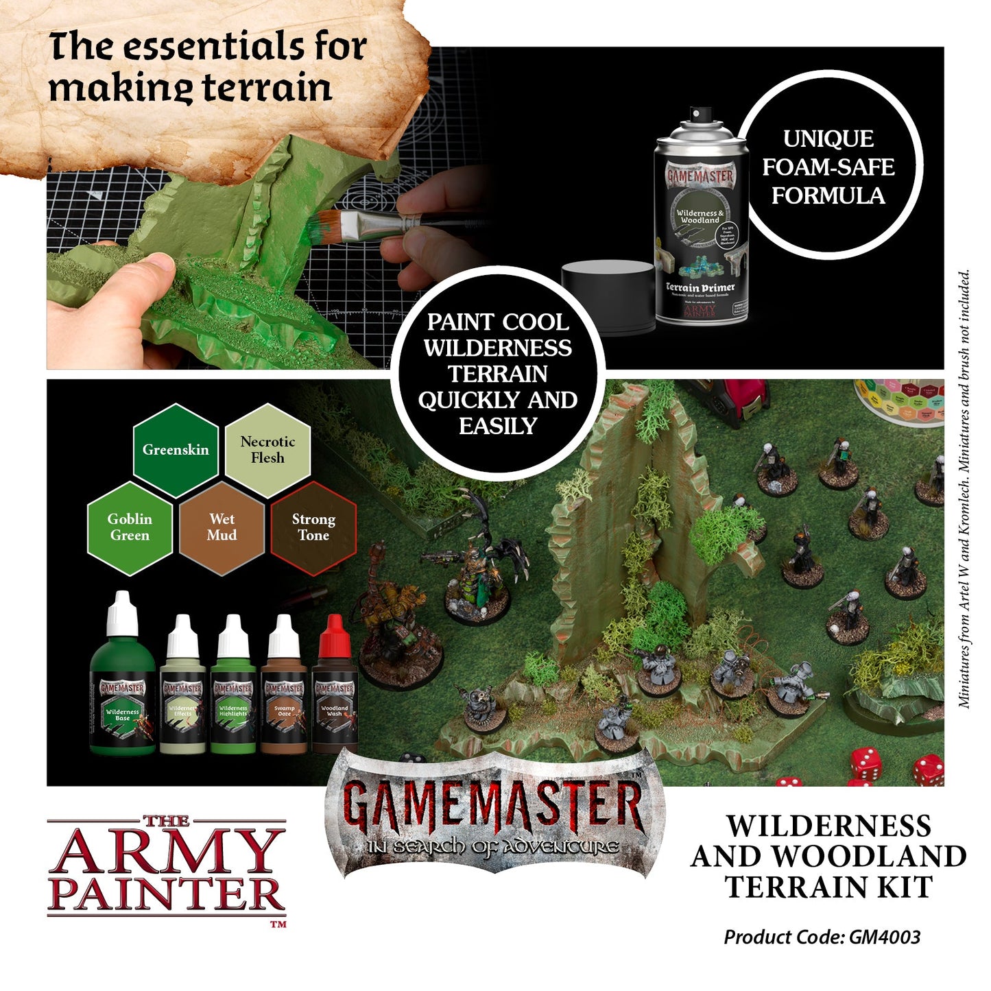 Army Painter Gamemaster - wilderness & Woodland Terrain Kit ( GM4003 )