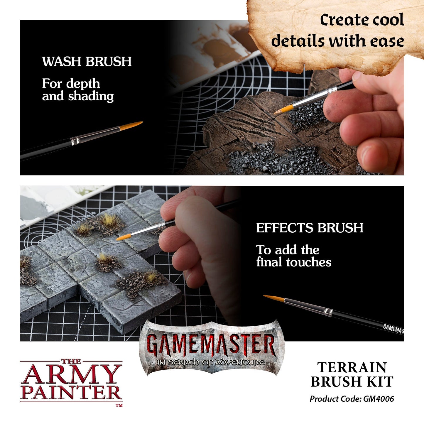 Army Painter Gamemaster Terrain Brush Kit ( GM4006 )