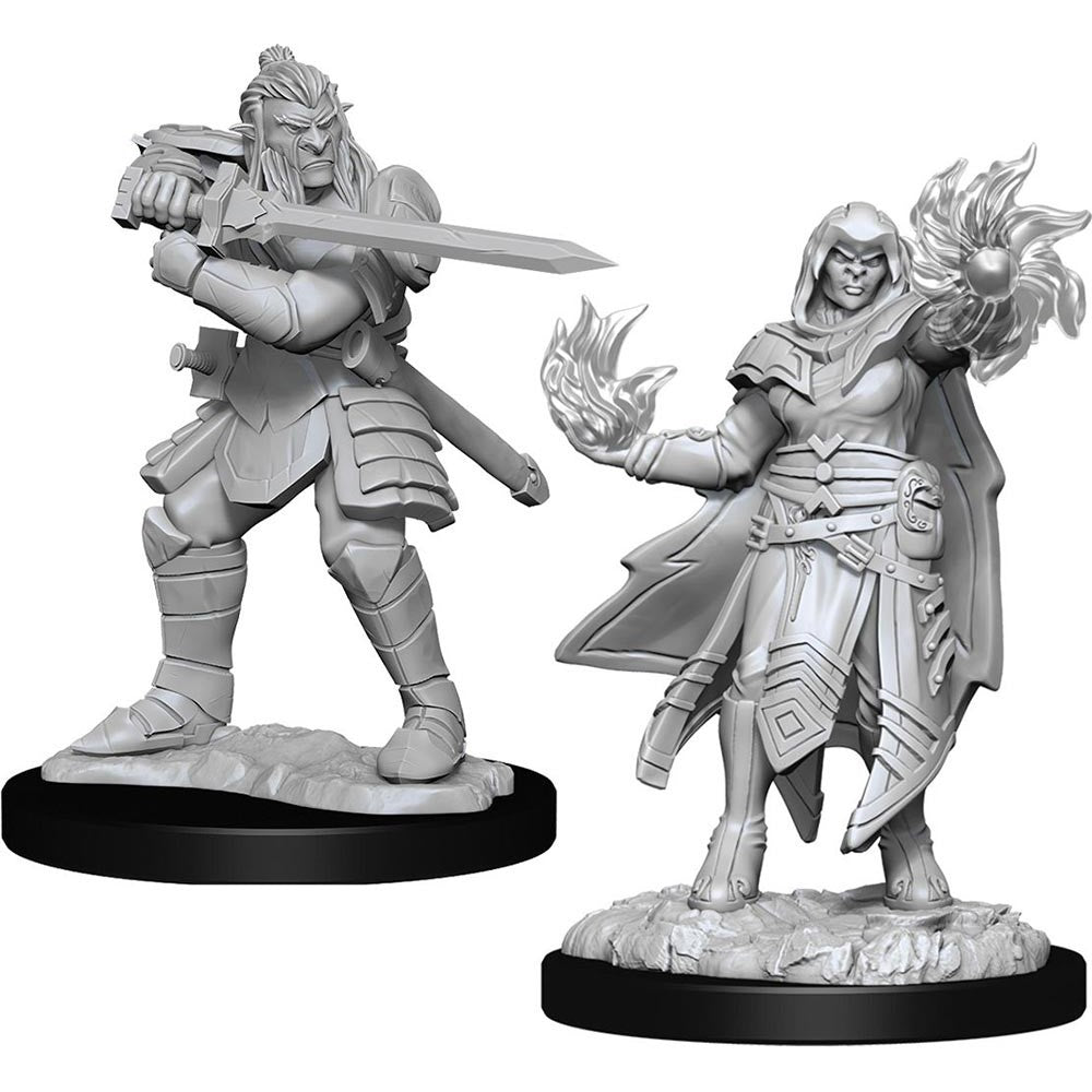 D&D Unpainted Minis - Hobgoblin Fighter Male & Hobgoblin Wizard Female ( 90310 )