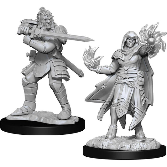 D&D Unpainted Minis - Hobgoblin Fighter Male & Hobgoblin Wizard Female ( 90310 )