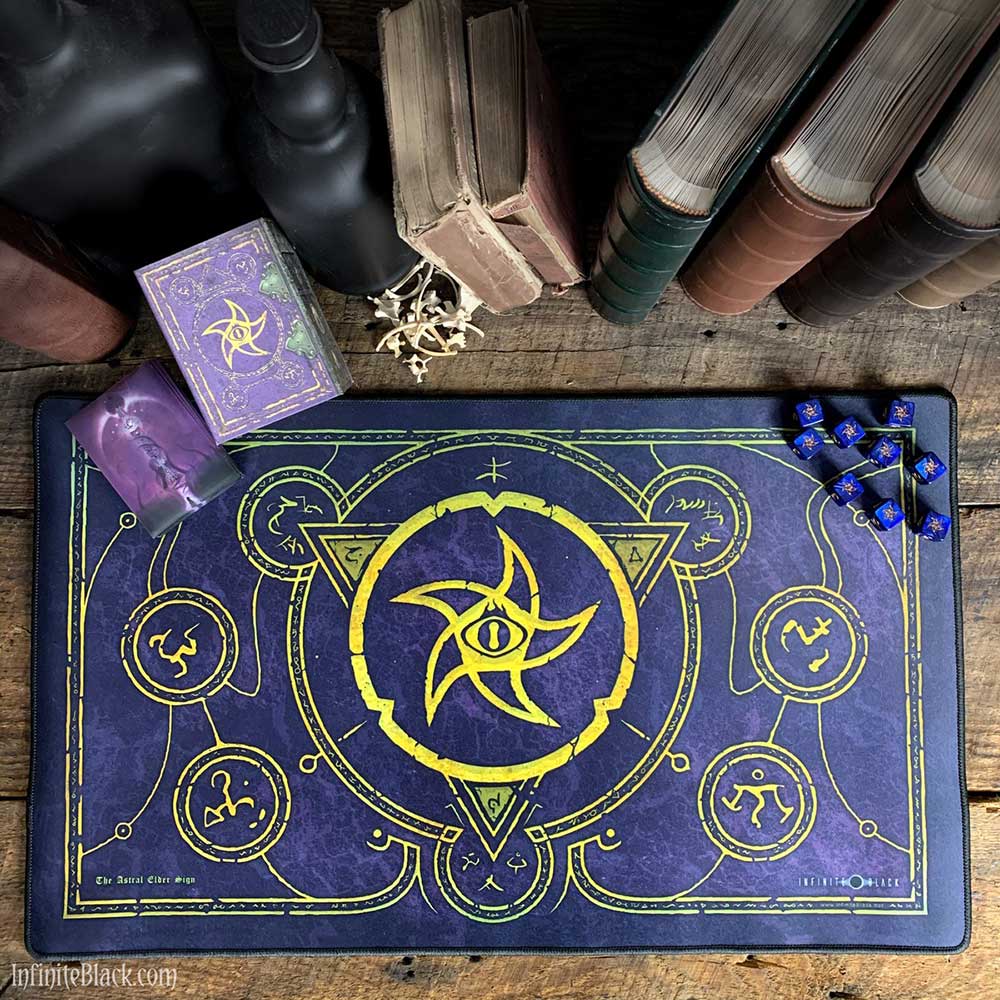 Infinite Black Play Mat - The Astral Elder Sign (Mystic Purple) ( PLYM-018 )