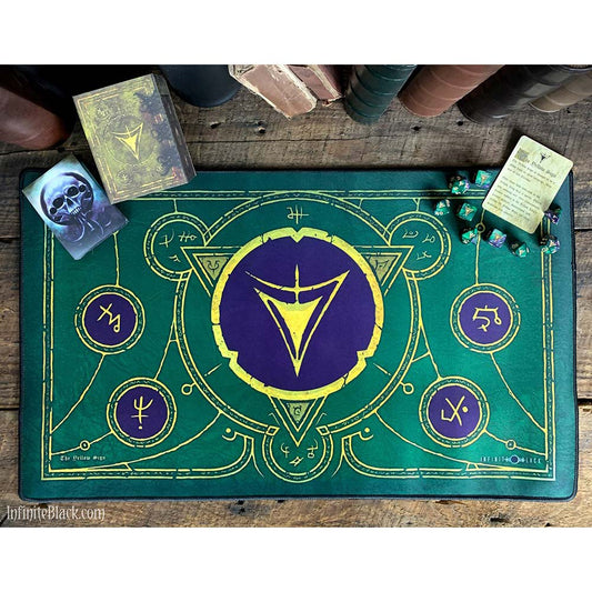 Infinite Black Play Mat - The Yellow Sign (Masked Purple and Green) ( PLYM-015 )