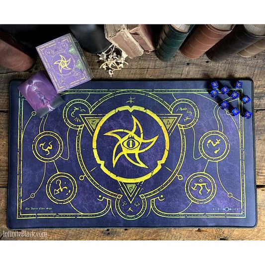 Infinite Black Playmat - The Astral Elder Sign (Eldritch Blue) ( PLYM-019 )