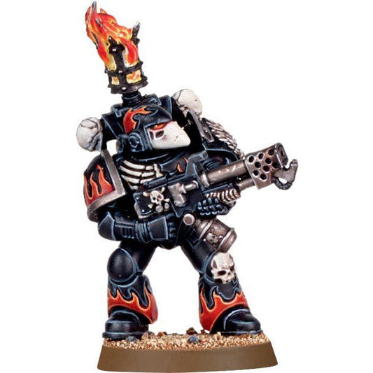 Space Marines Damned Legionnaires with Flamer (Metal) ( 1445-MN )