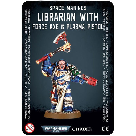 Space Marines Librarian with Force Axe & Plasma Pistol ( 1082-W ) - Used