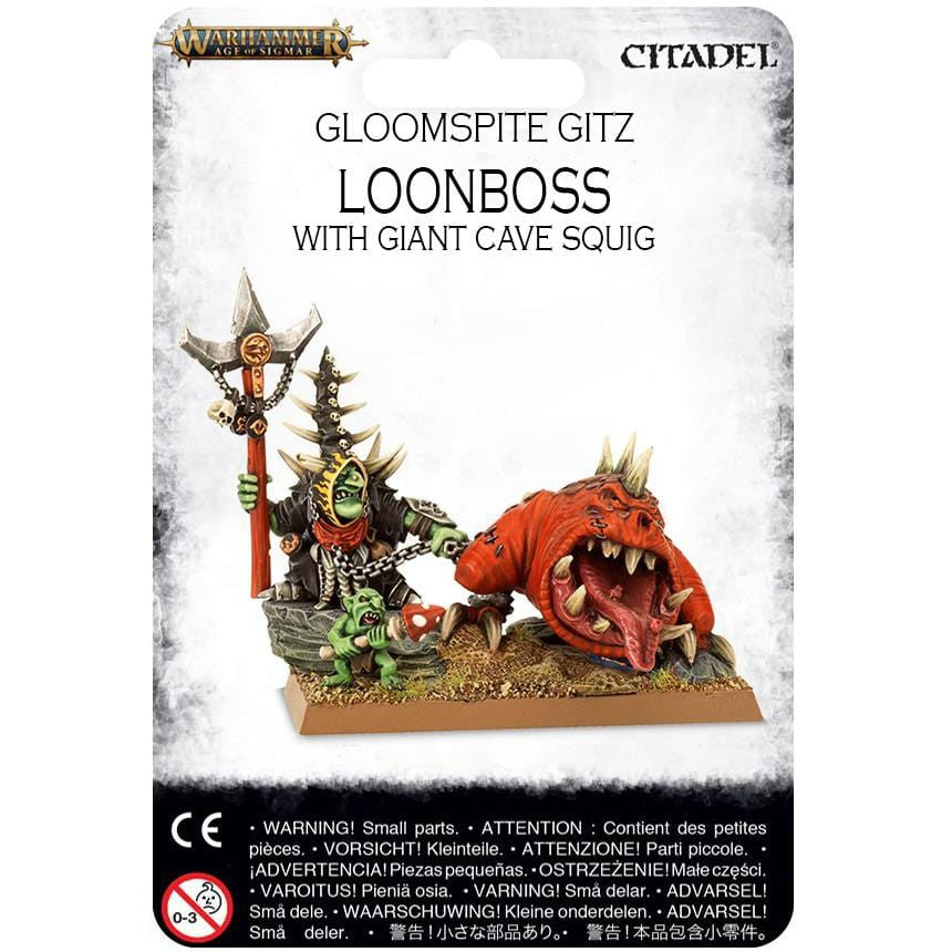 Gloomspite Gitz Loonboss with Giant Cave Squig ( 9012-W )