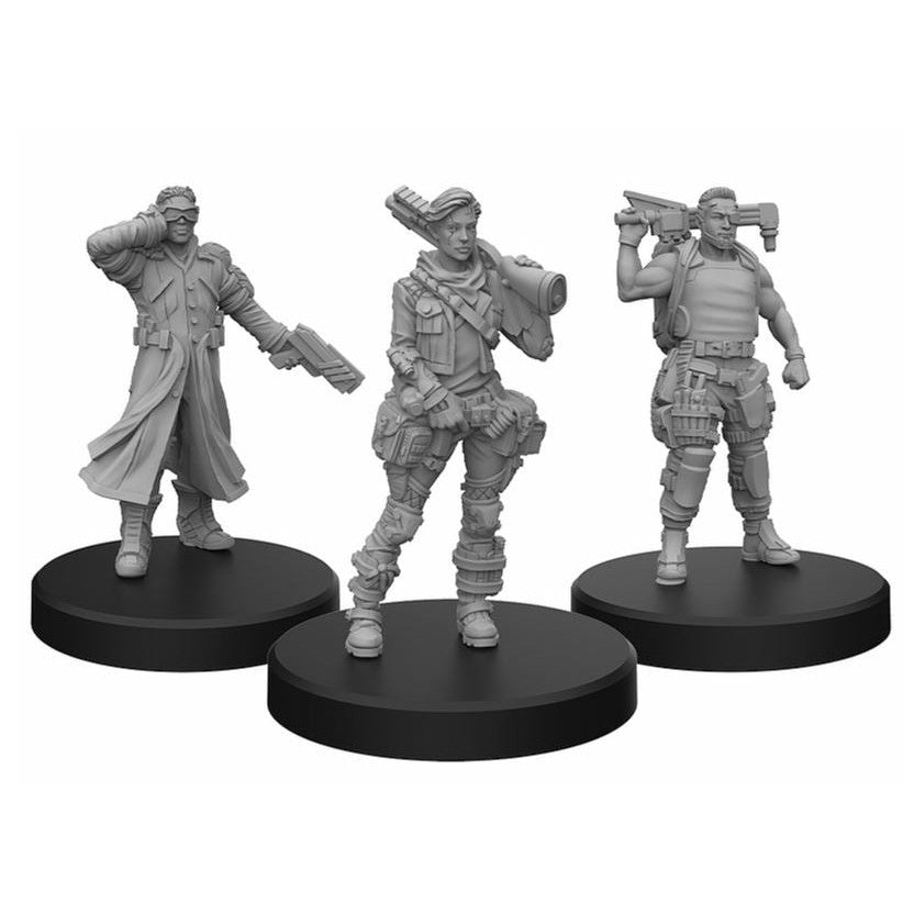 Cyberpunk Red Unpainted Minis - Edgerunners B