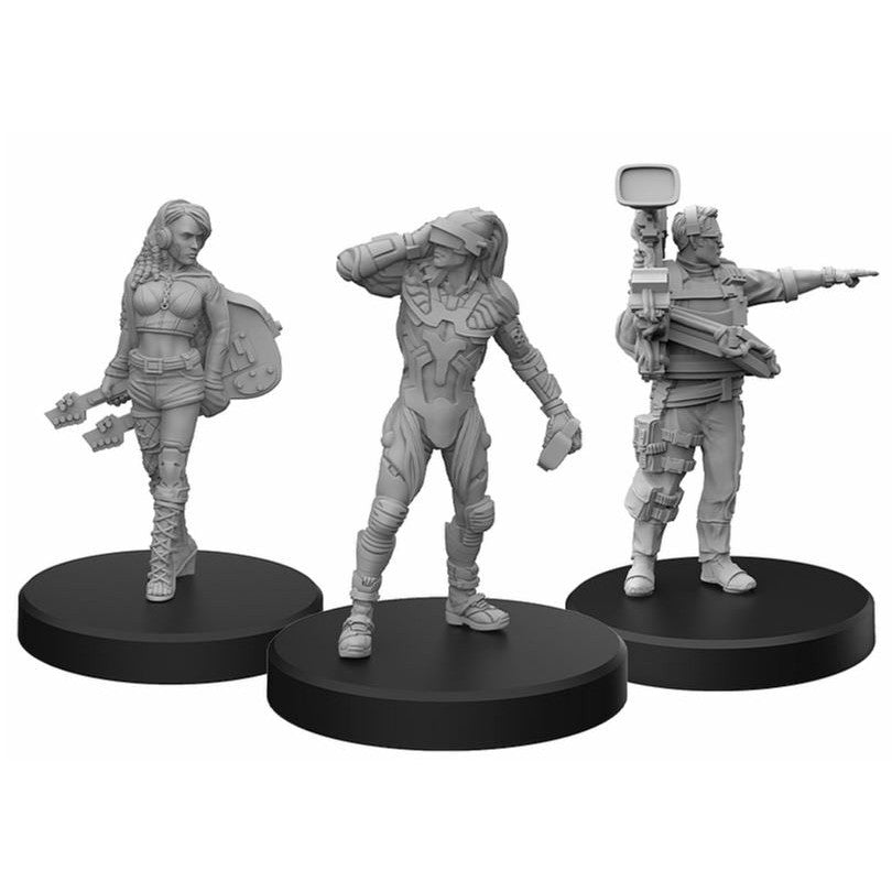 Cyberpunk Red Unpainted Minis - Edgerunners C