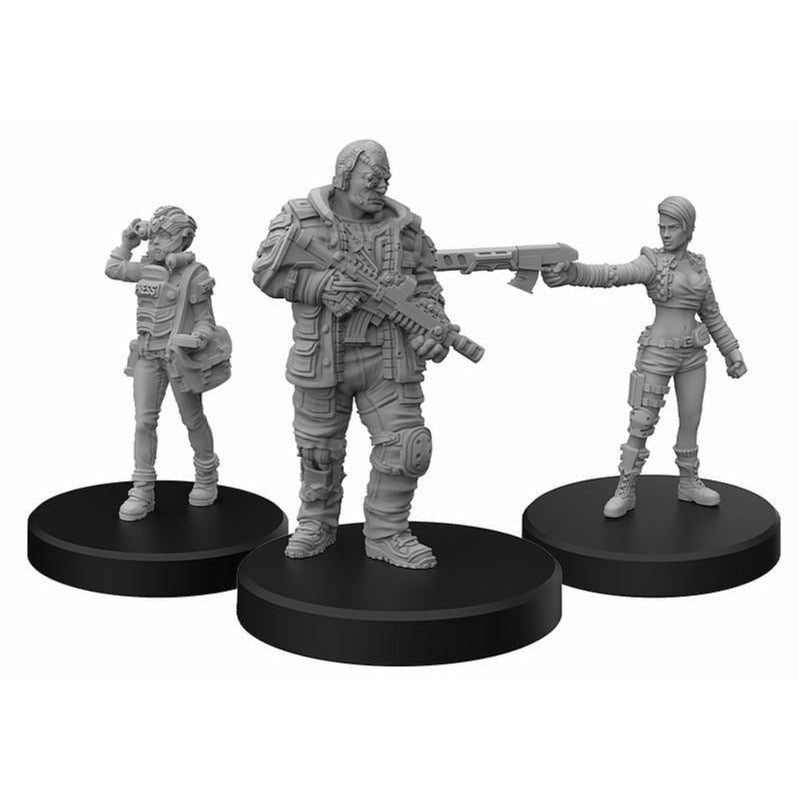 Cyberpunk Red Unpainted Minis - Edgerunners D