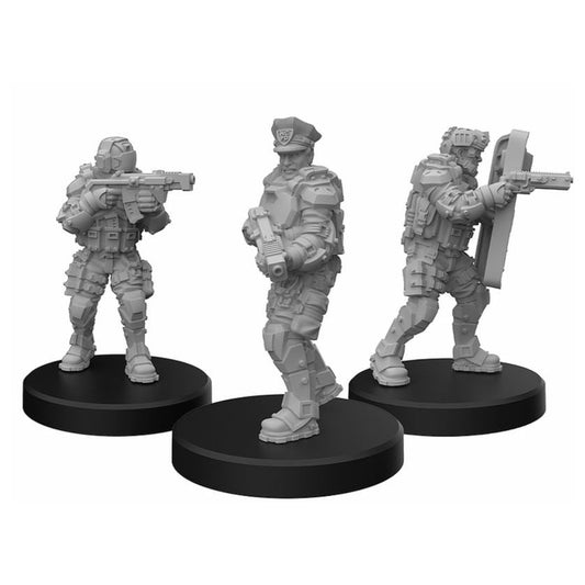 Cyberpunk Red Unpainted Minis - Lawmen A