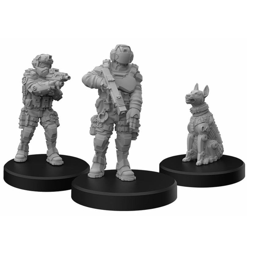 Cyberpunk Red Unpainted Minis - Lawmen B