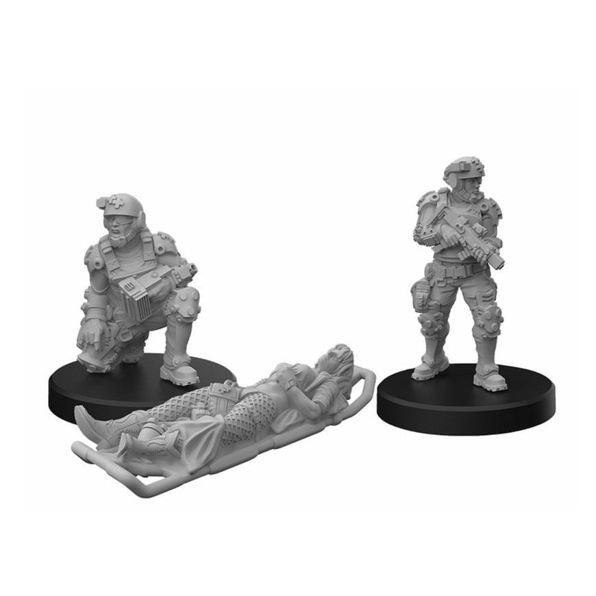 Cyberpunk Red Unpainted Minis - Trauma Team A