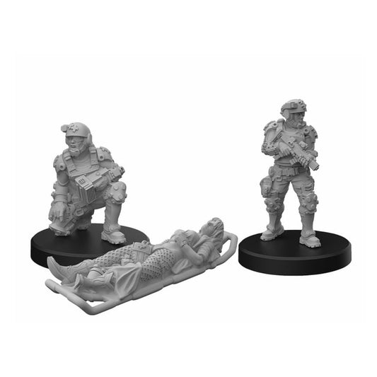 Cyberpunk Red Unpainted Minis - Trauma Team A