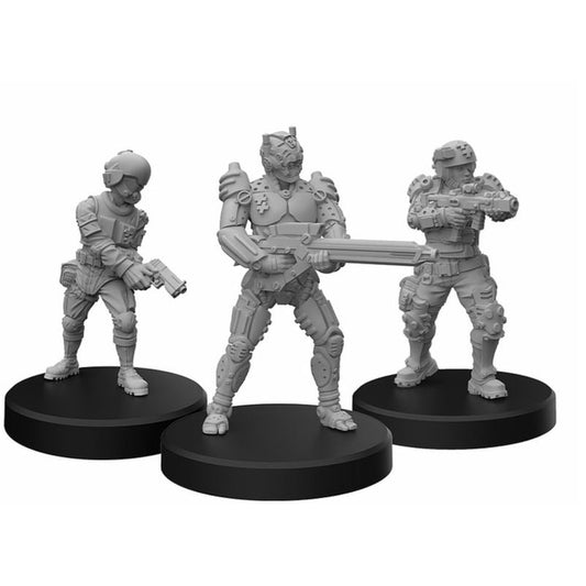 Cyberpunk Red Unpainted Minis - Trauma Team B