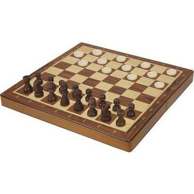 Wooden Chess & Checkers / Jeu d'échecs et de dames en bois