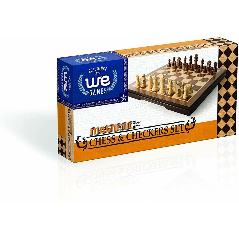 Magnetic Folding Chess & Checkers Set