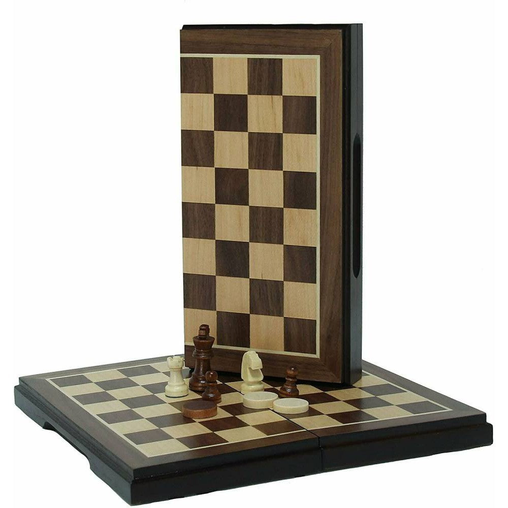 Magnetic Folding Chess & Checkers Set