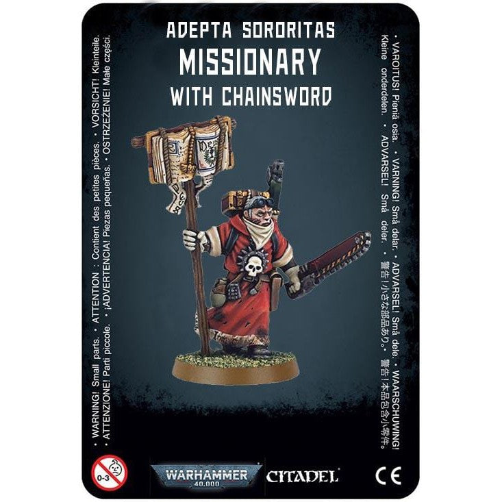 Adepta Sororitas Missionary with Chainsword (Metal) ( 8066-MW )