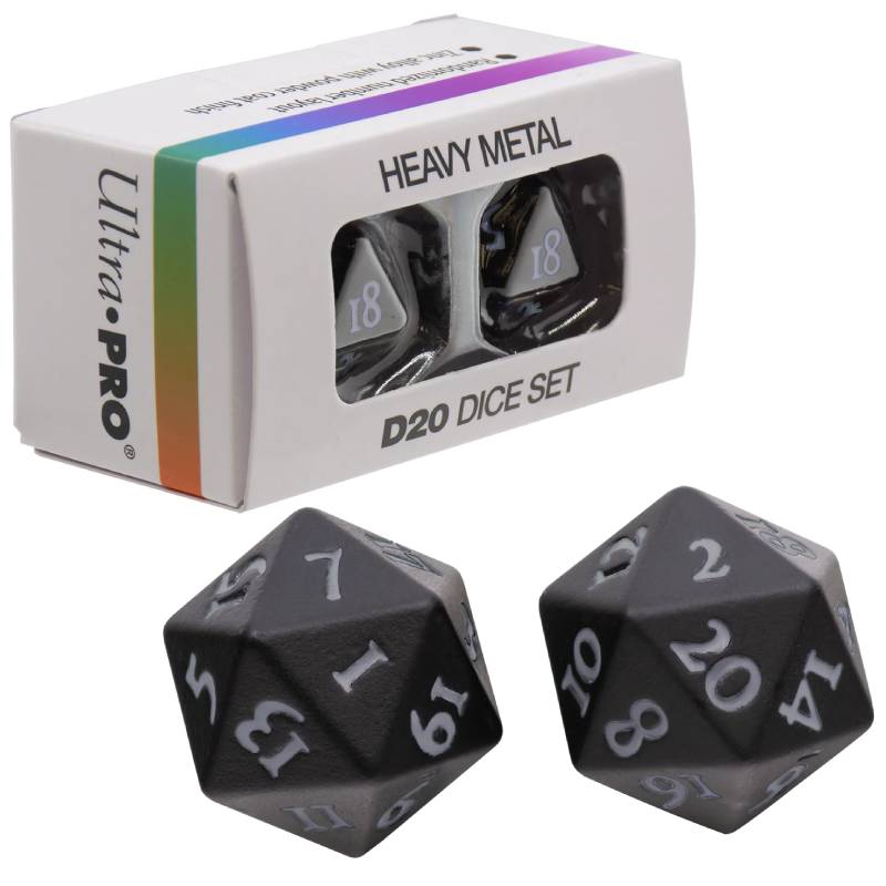 D20 Vivid Heavy Metal Dice