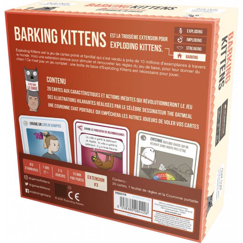 Exploding Kittens - Barking Kittens Expansion Pack