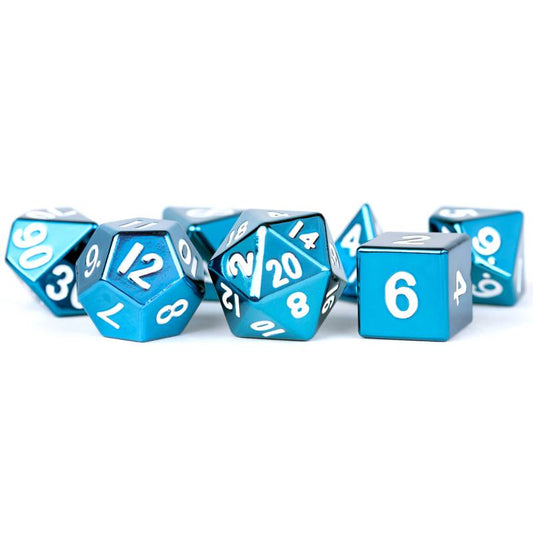 Blue 16mm Polyhedral 7 Dice Set - MD012