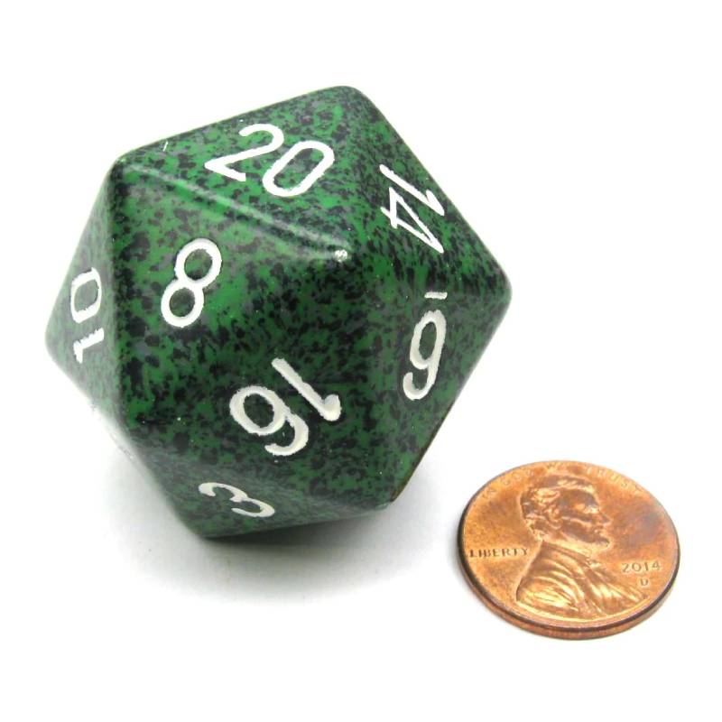 Mega D20 Speckled Dice 34mm - CHXXS20AA