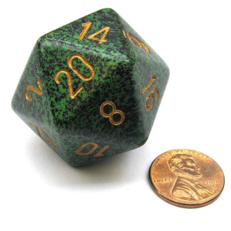 Mega D20 Speckled Dice 34mm - CHXXS20AA