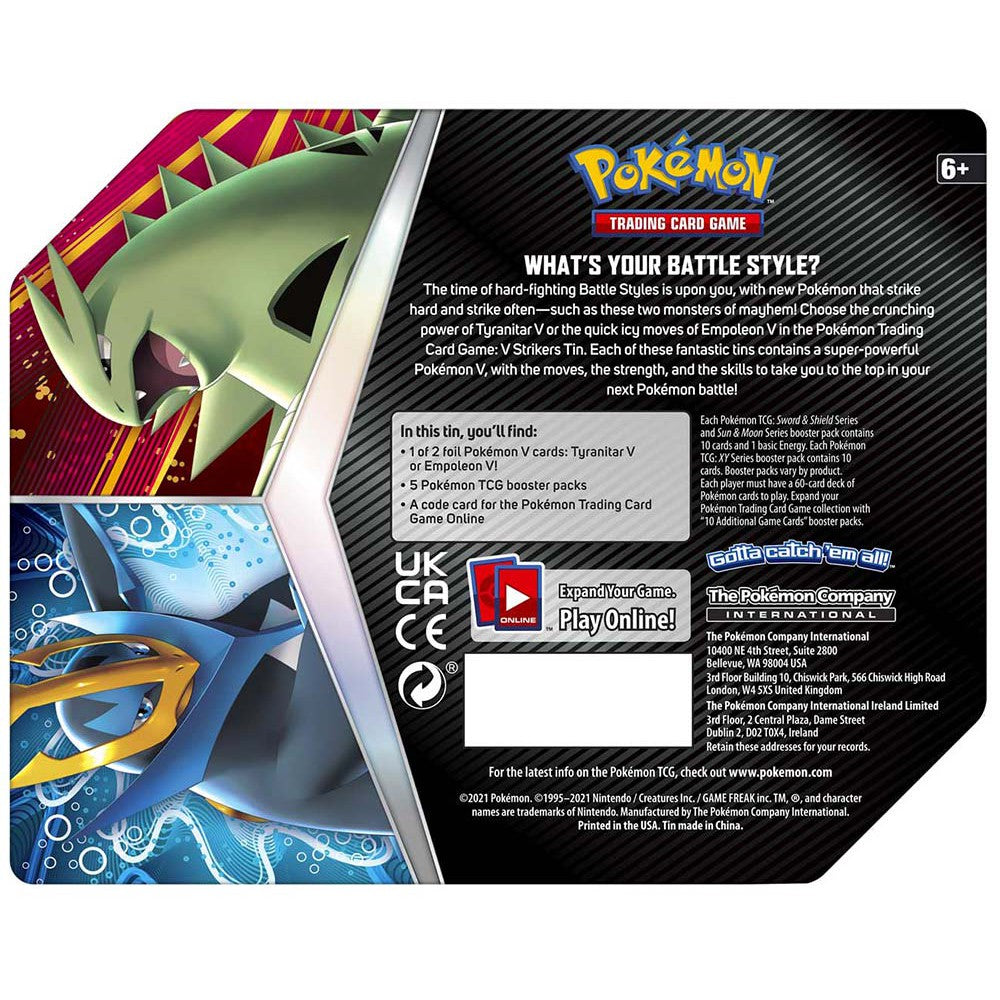 Pokemon V Strikers Tin - Tyranitar V