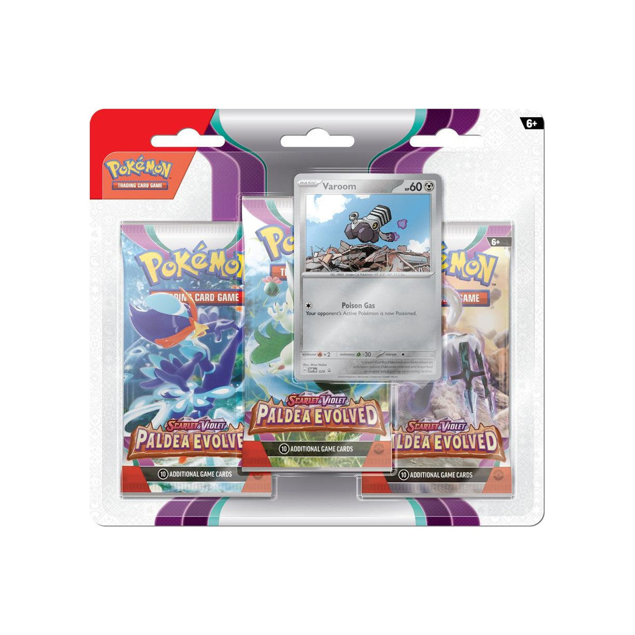 Pokemon Blister 3 Pack - Paldea Evolved: Varoom Promo