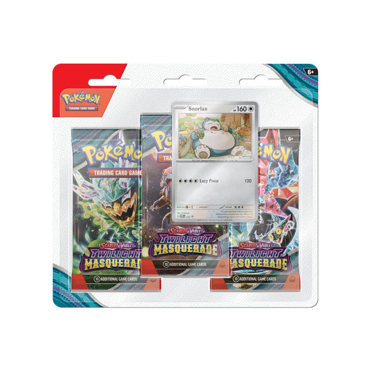 Pokemon - Scarlet & Violet: Twilight Masquerade 3-Pack Blister - Snorlax Promo