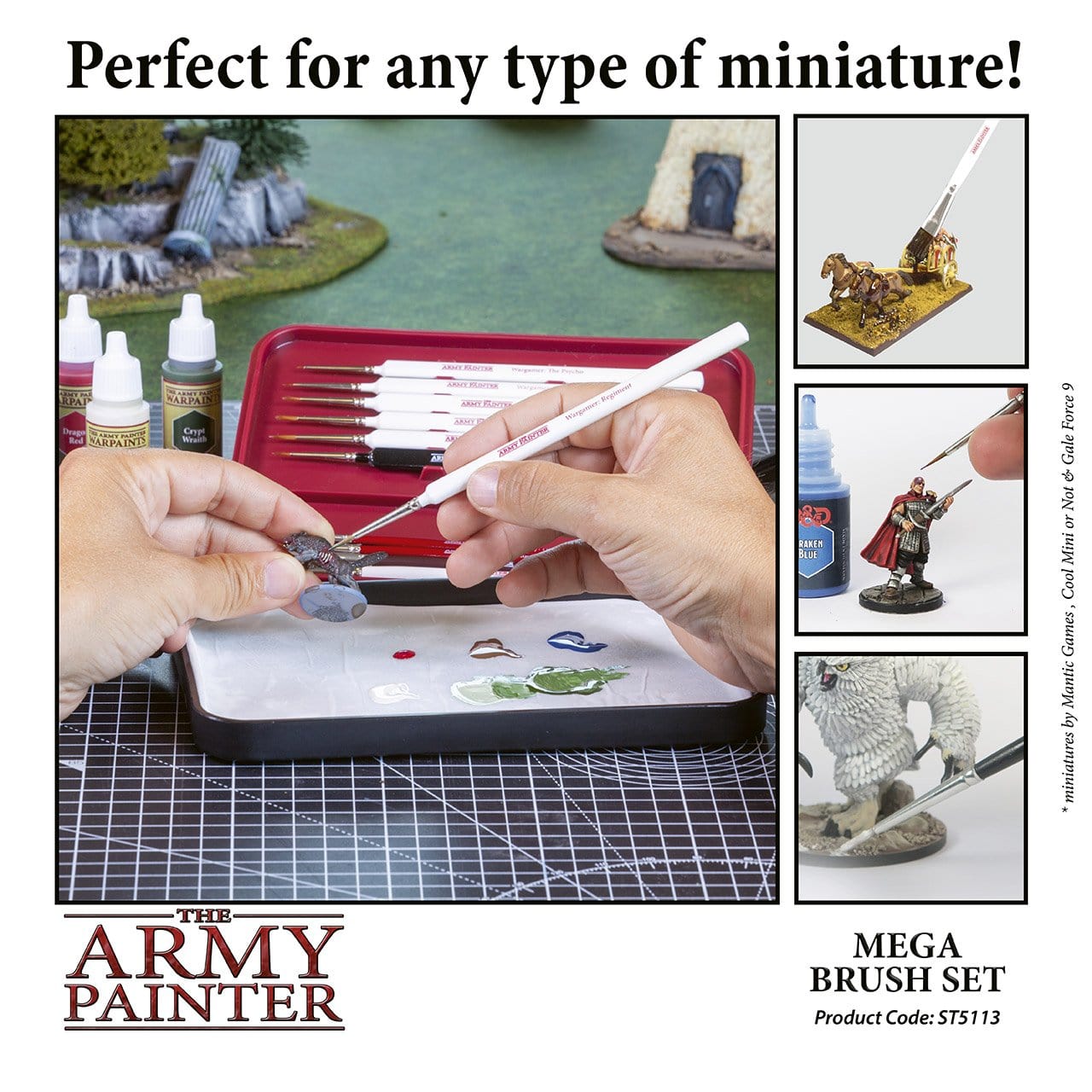 Army Painter Wargames Mega Brush Set ( ST5113 )