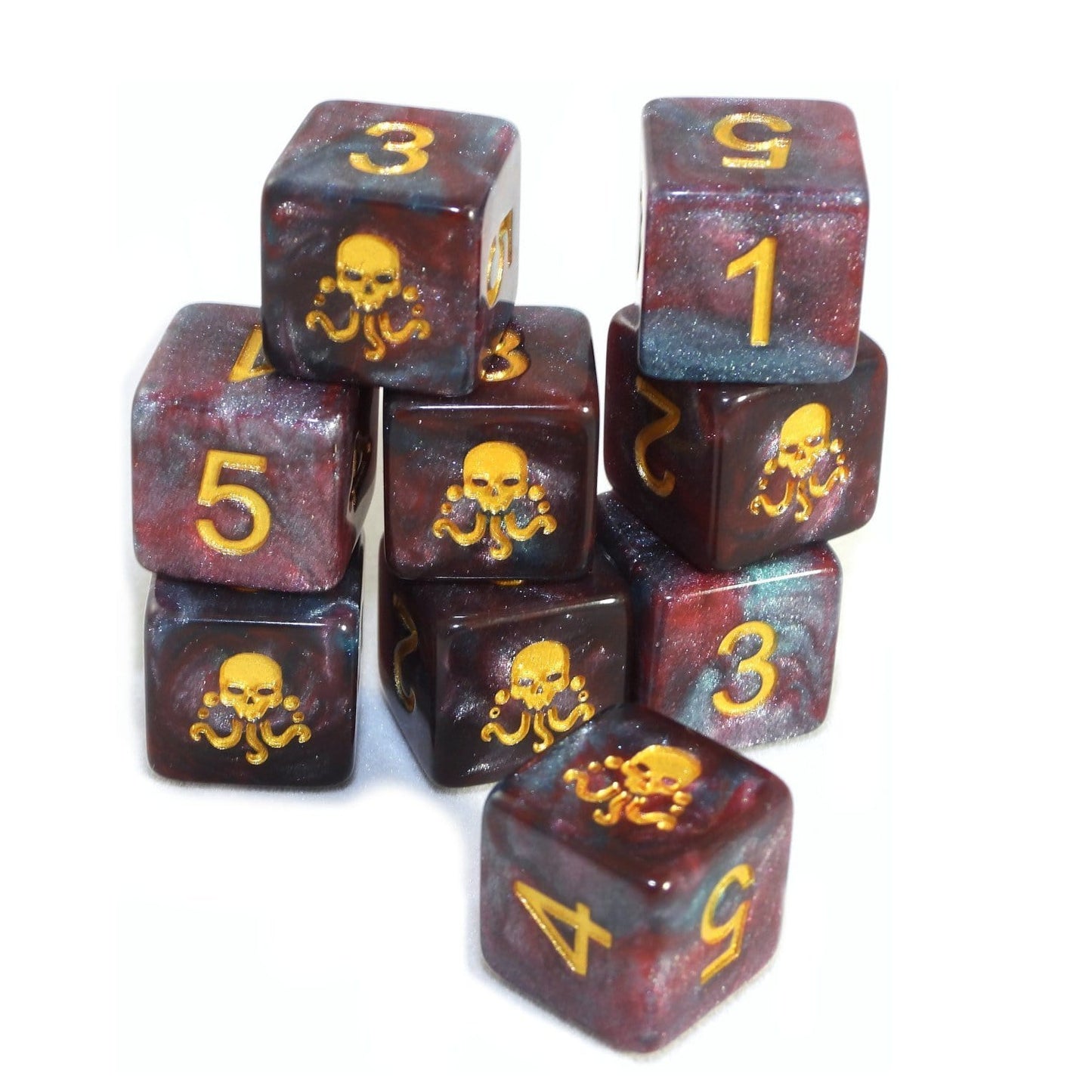 Elder Dice - 9 D6 Seal of Yog-Sothoth - Nebula (ED6-G01)